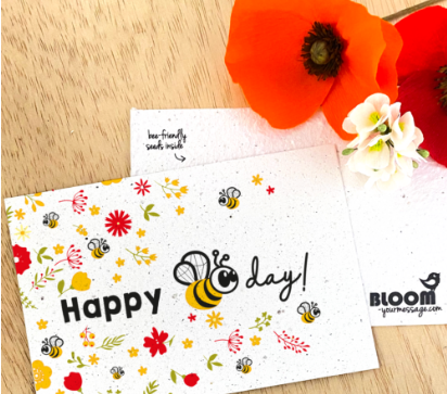 Bloom happy beeday! Postcard